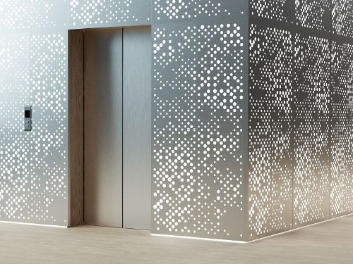 Perforated & Laser-Cut Facade Screens — construction schematic