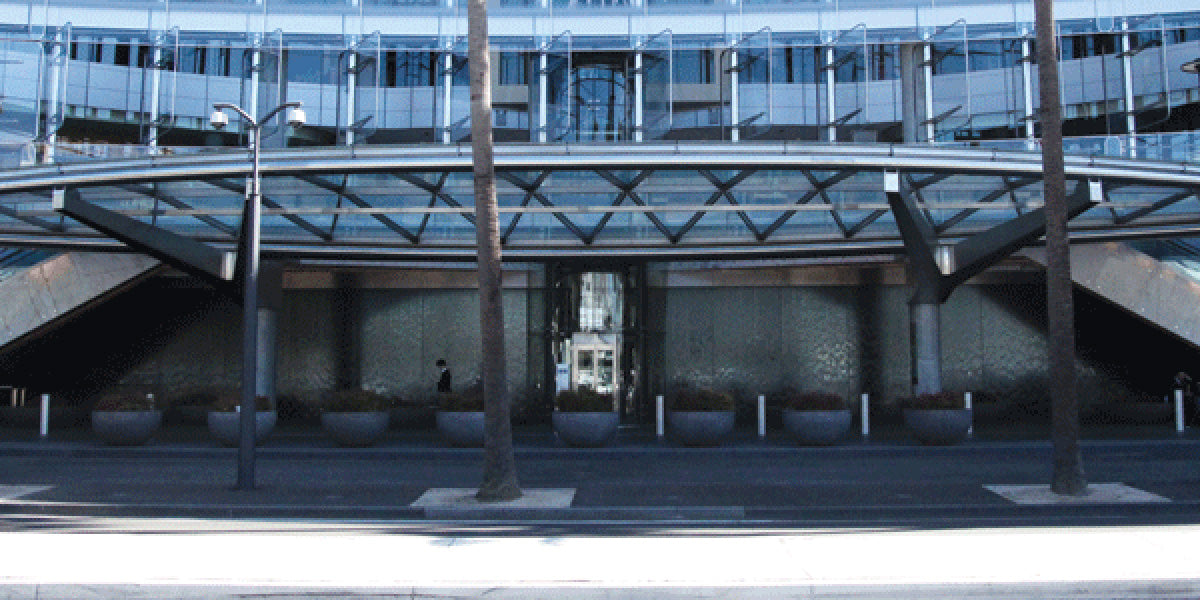 Stainless steel and glass entrance canopy at The Star in Sydney