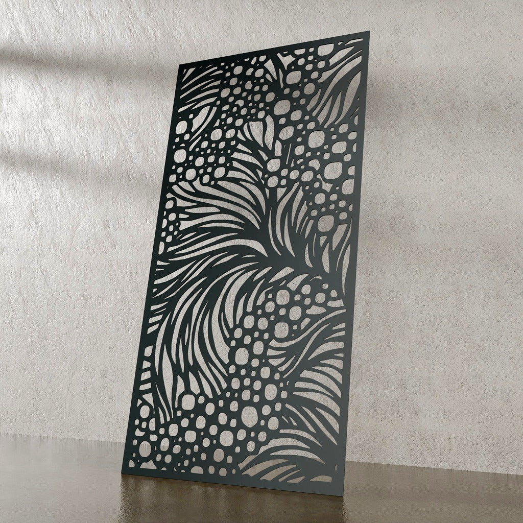 Laser-cut decorative metal panel used for screening and facade applications