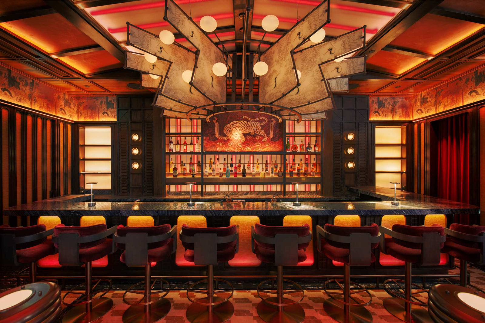 Canopy Bangkok Sukhumvit bar interior with warm architectural finishes