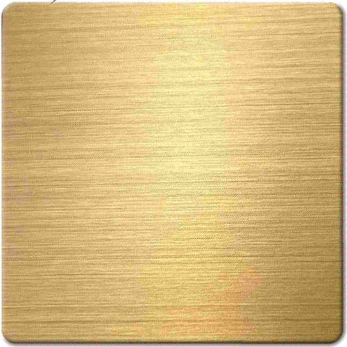 Matte brass gold with hairline texture