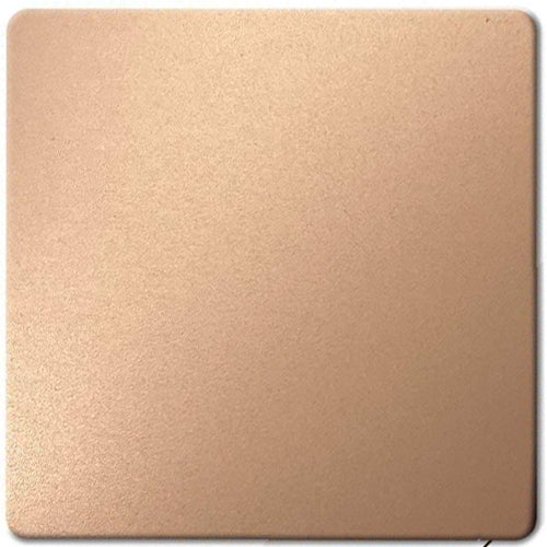 Sandblasted rose gold matte finish