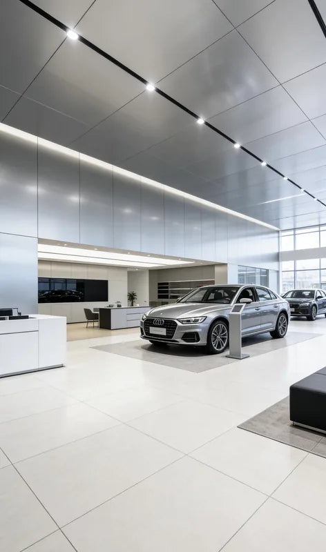Stainless Steel Honeycomb Ceiling Panels for Automotive Showrooms