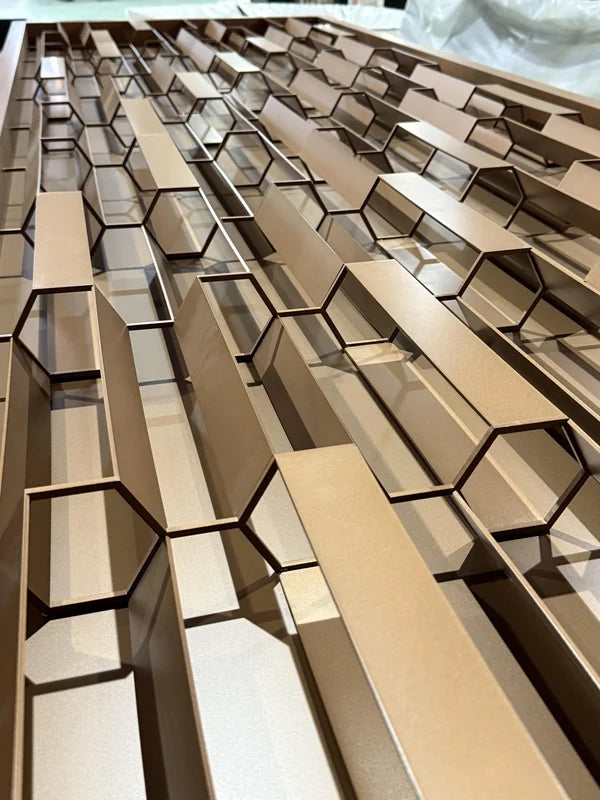 Bronze Dimensional Folded Stainless Steel Screen Panel