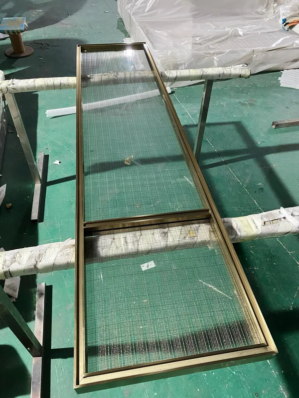Overall workshop view of bronze woven mesh stainless steel screen panel
