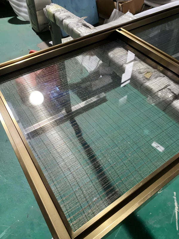 Infill detail of bronze woven mesh stainless steel screen panel