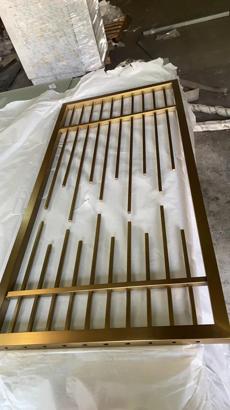 Pattern detail of custom bronze steel screen frame options