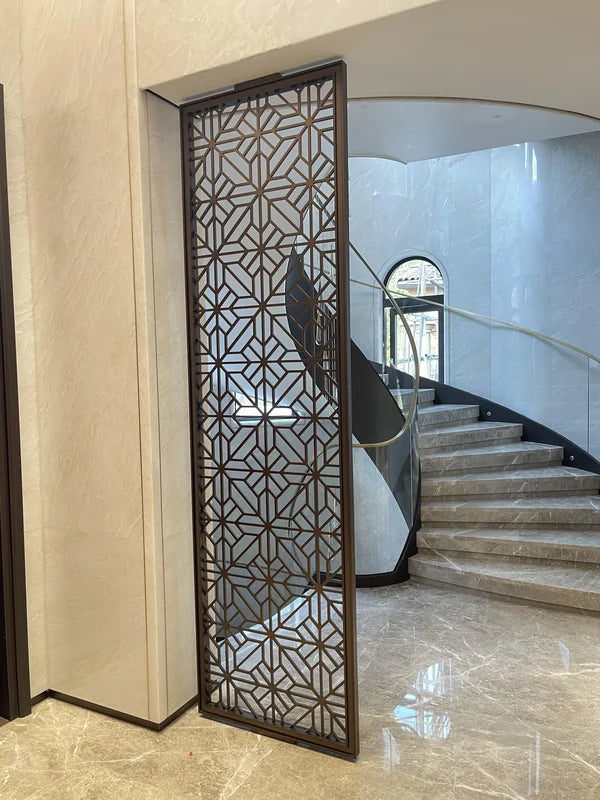 Surface finish detail of oriental grille steel screen options