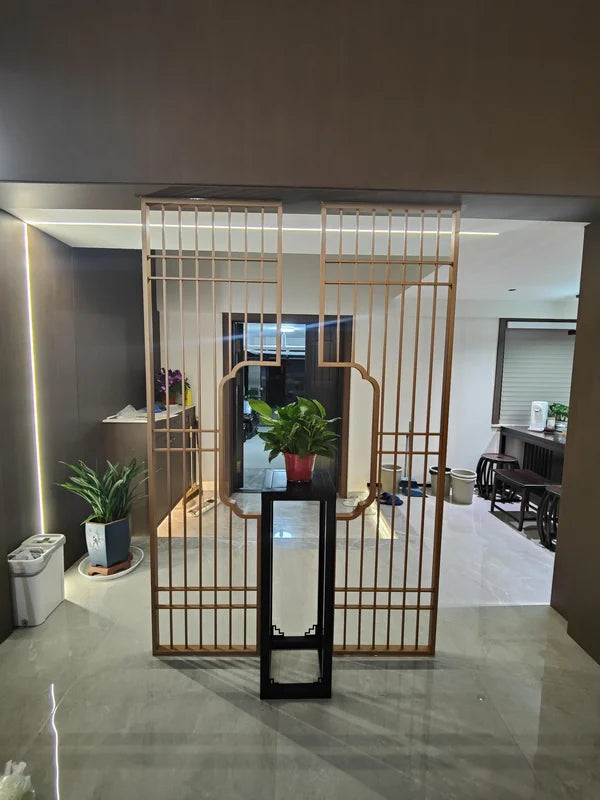 Full panel view of oriental grille steel screen options