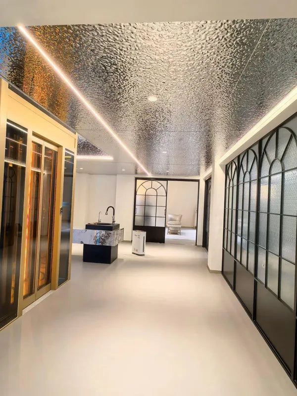 Water Ripple Stainless Steel Ceiling Panels for Basement Interiors