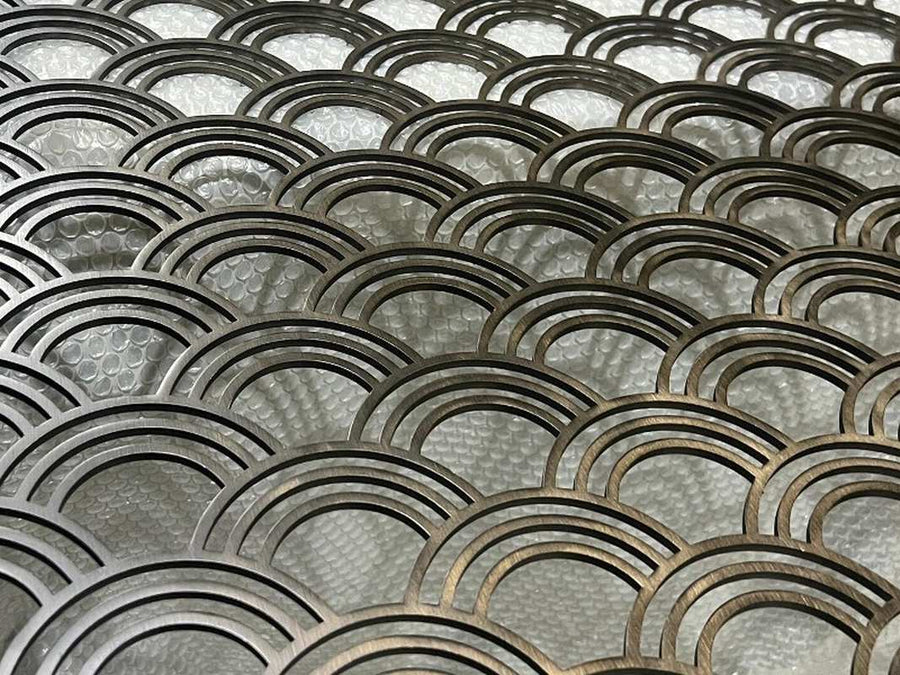 Perforated stainless steel pattern sample