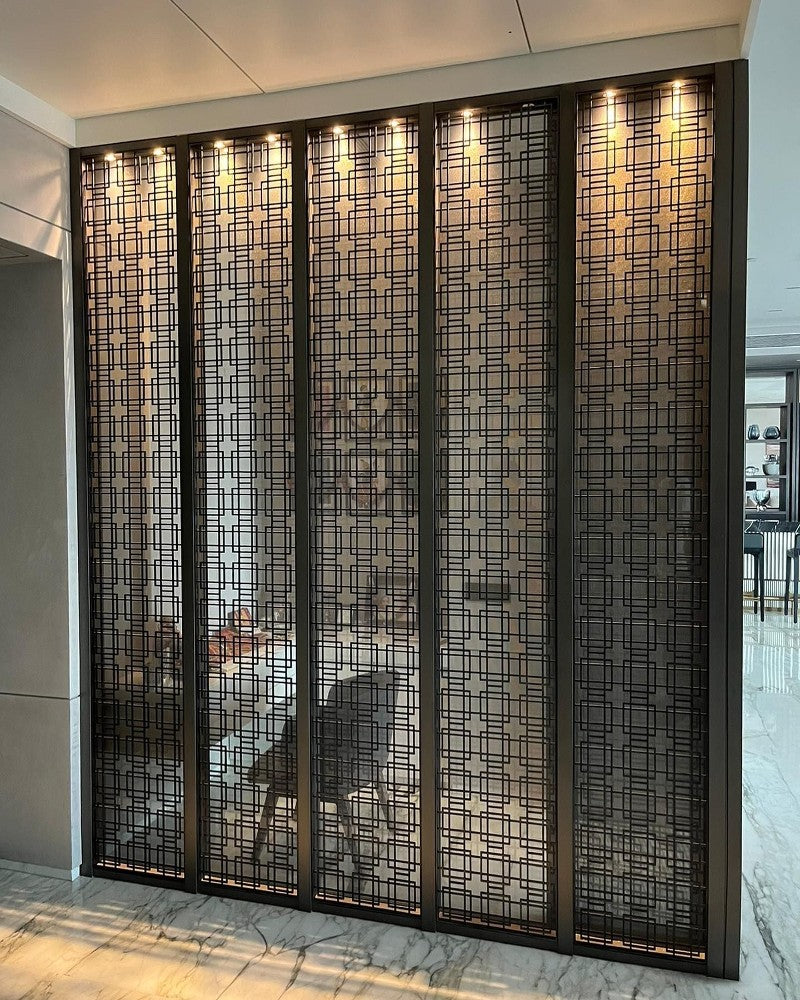 Custom Geometric Stainless Steel Screen Panels