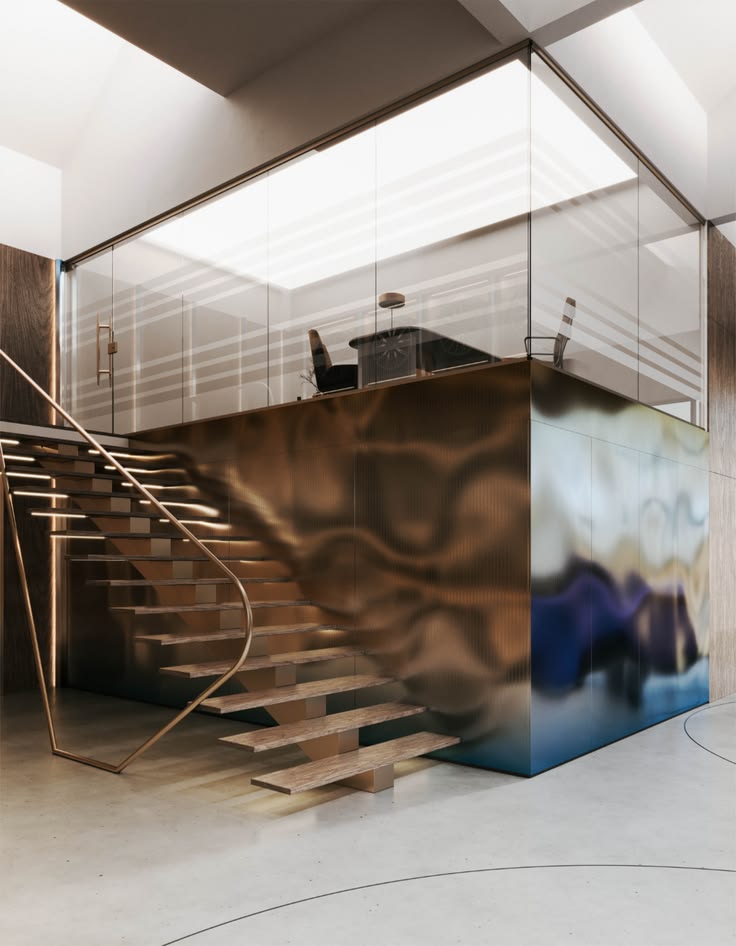 xinmaometal-bronze-stainless-steel-wall-cladding-staircase
