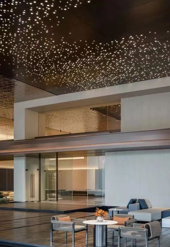 xinmaometal-bronze-starlight-perforated-metal-ceiling-terrace
