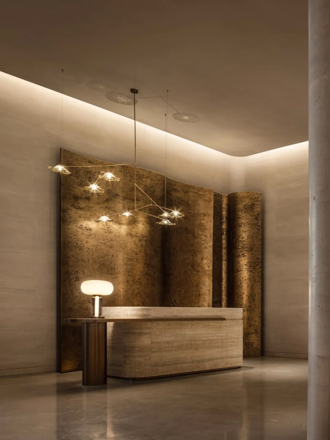 xinmaometal-bronze-textured-stainless-steel-feature-wall-lobby