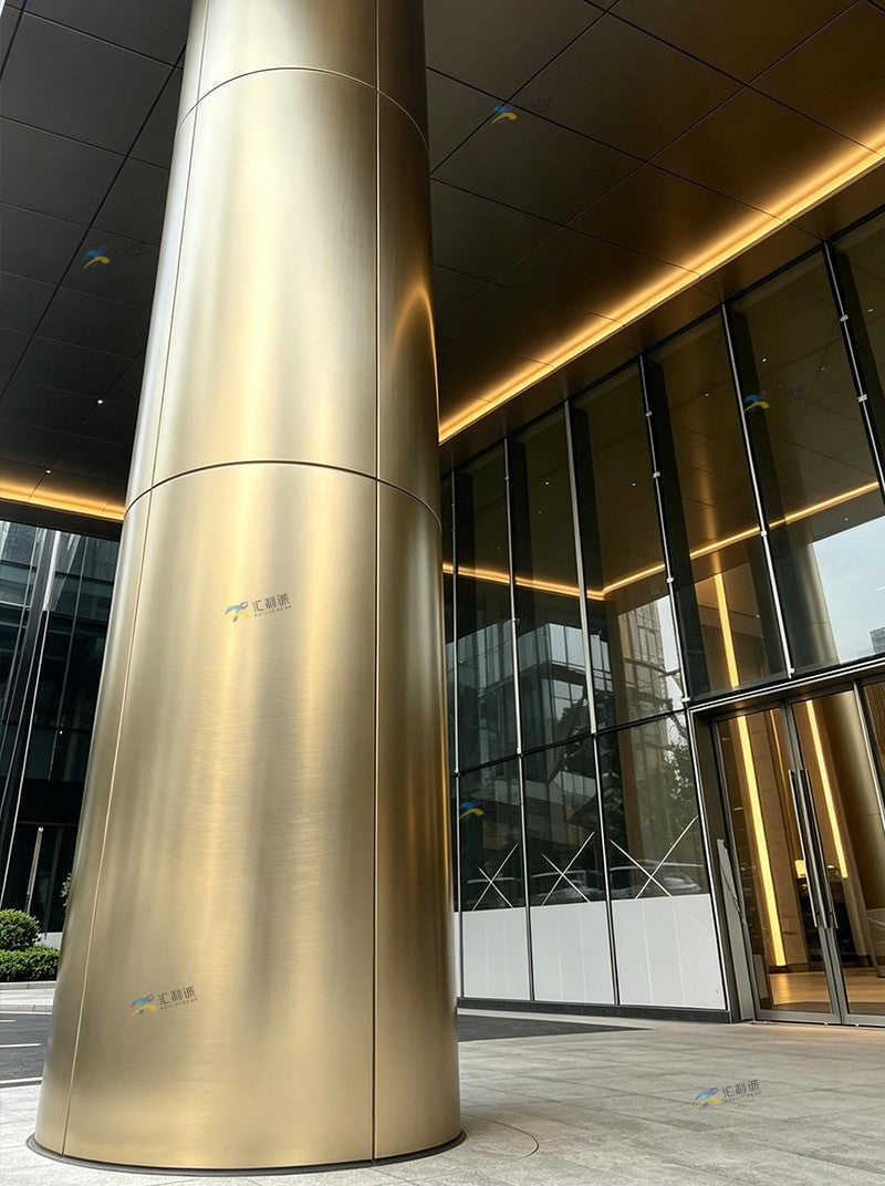 Champagne Gold Stainless Steel Column Cladding
