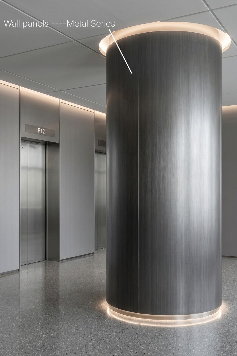 xinmaometal-charcoal-brushed-stainless-steel-column-elevator-lobby