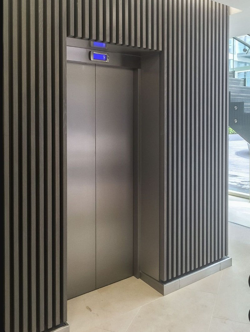 xinmaometal-charcoal-fluted-stainless-steel-elevator-lobby