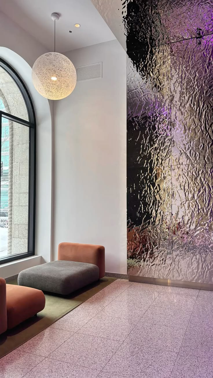 xinmaometal-dark-water-ripple-stainless-steel-wall-cladding-lounge