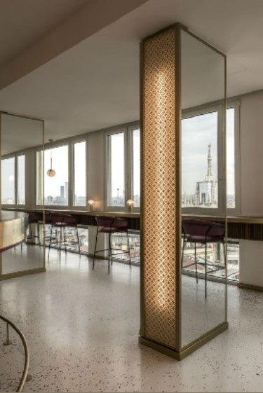 xinmaometal-gold-patterned-stainless-steel-column-office-interior