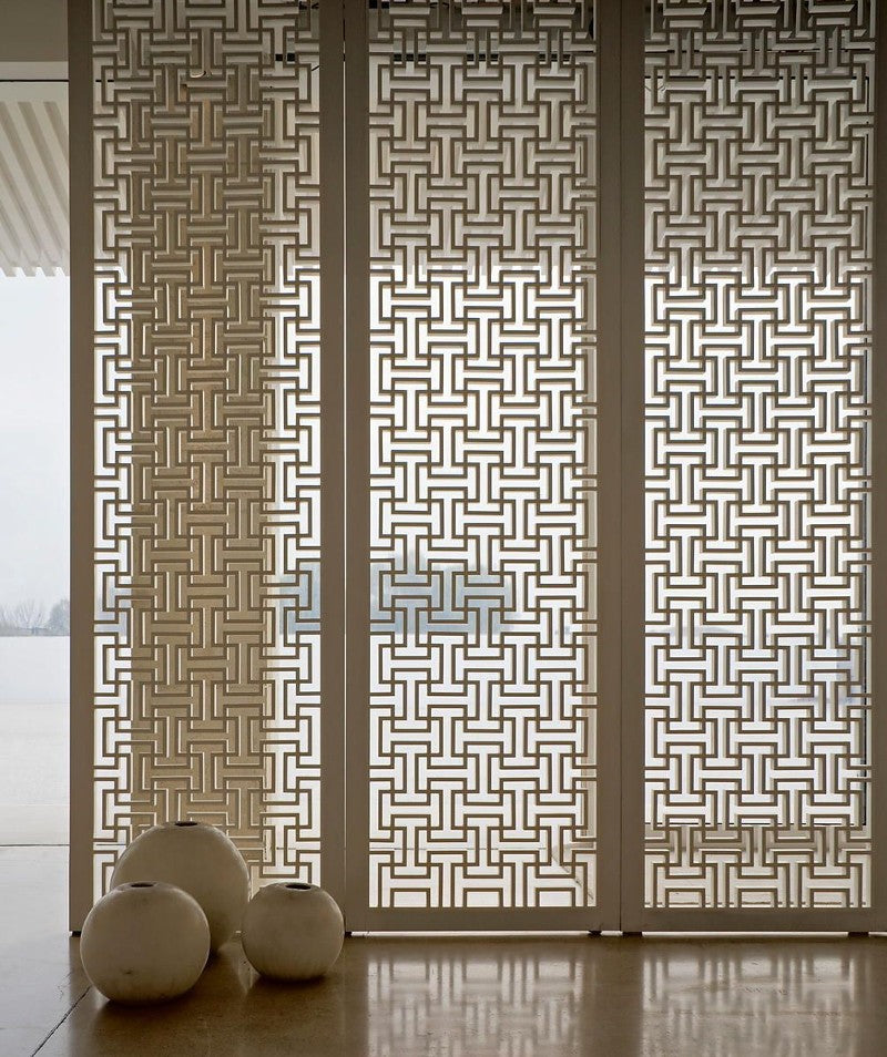 Custom Gold Stainless Steel Laser-Cut Screen Partition
