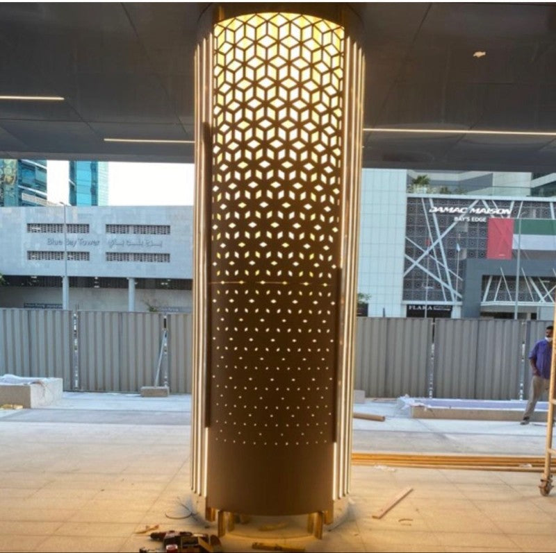 xinmaometal-gold-stainless-steel-perforated-screen-exterior-entrance