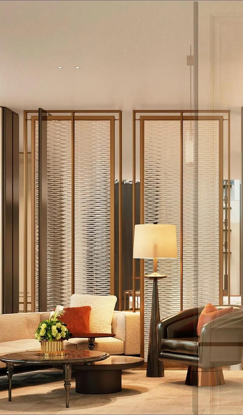 Custom Stainless Steel Mesh and Glass Screen Partition