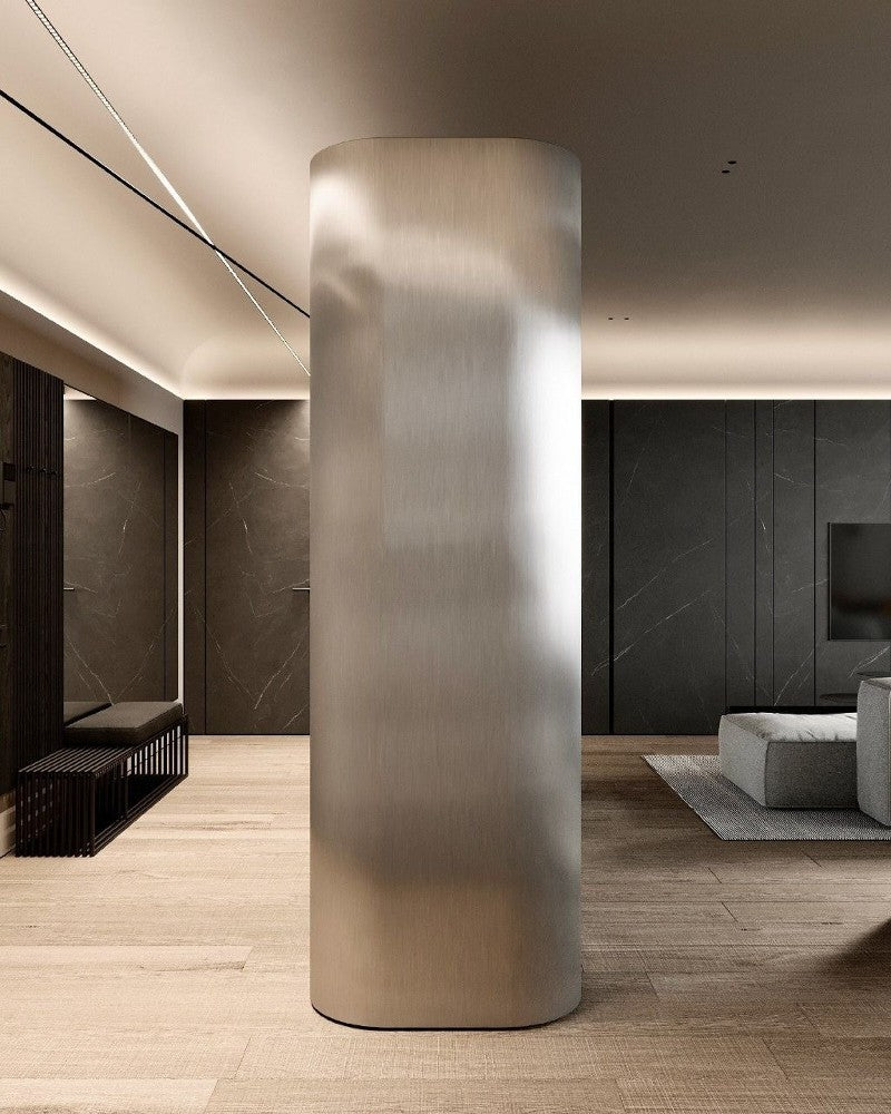 xinmaometal-silver-brushed-stainless-steel-column-residential-interior