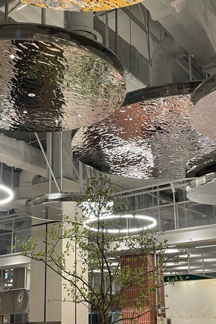 xinmaometal-silver-water-ripple-stainless-steel-ceiling-feature-area