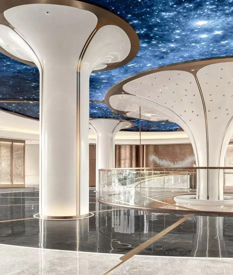 xinmaometal-white-sculptural-stainless-steel-column-atrium